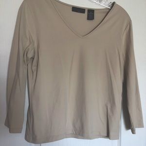 3/4 Sleeve Tan Shirt